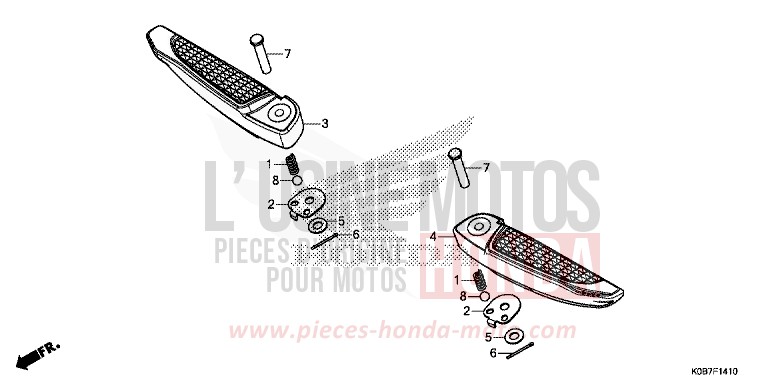 MARCHEPIED SELLE TANDEM de Forza 300 MAT CYNOS GRAY METALLIC (NH312) 2019